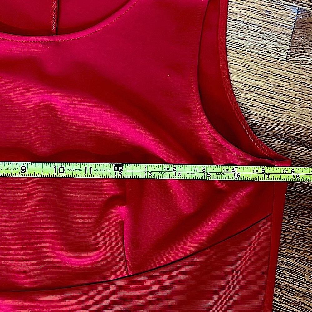 🔴🔥LaEl CoutureSexy &EdgyRed DressHandswonFlowersStretchy FormFitting S:L/M - Picture 9 of 11